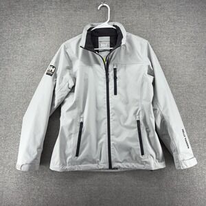 Helly Hansen Helly Tech Full Zip Jacket Women Size Medium Light Gray Winter
